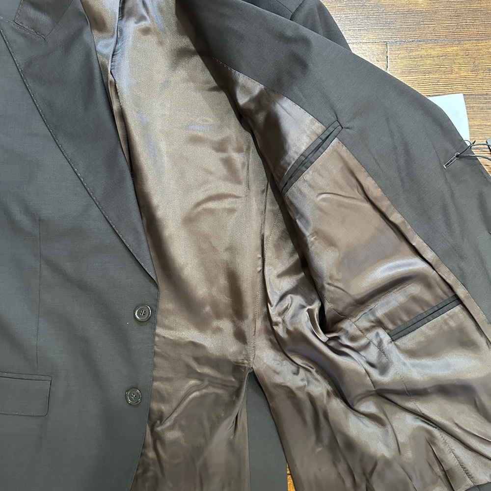 NWT Zanetti Brown 100% Wool made in Italy Napoli suit - Picture 5 of 14